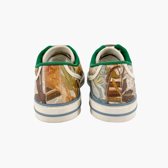 Gucci Tennis 1977 Low Top Sneakers Size 38.5 US 8.5 Beige GG Supreme Water Flora - Picture 7 of 14